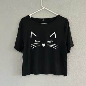 Kitty cat crop top - NWOT